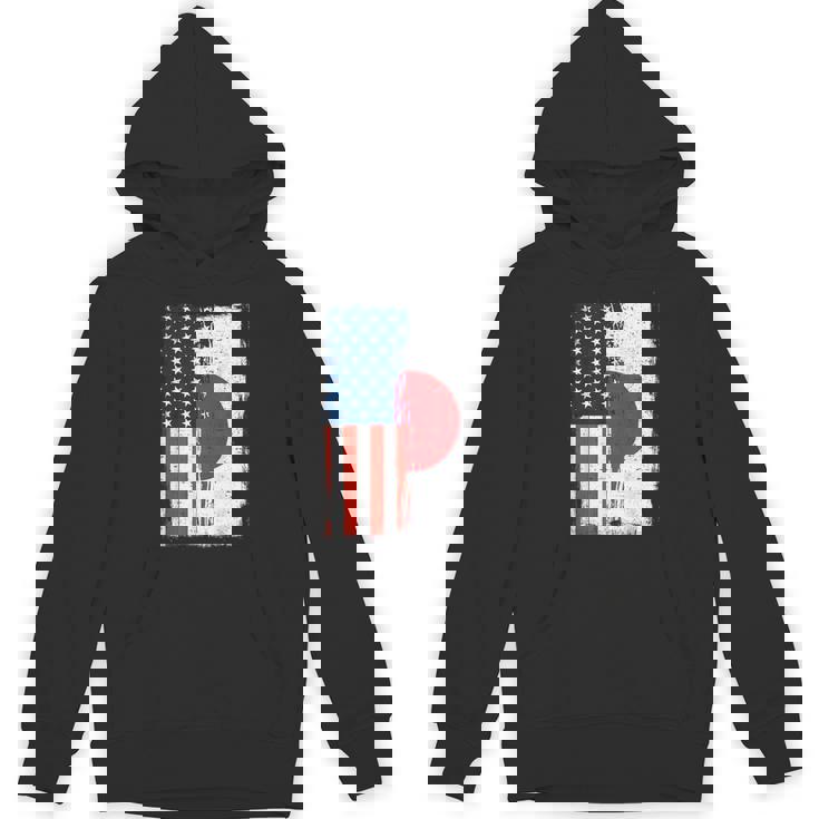 半日半 アメリカ国旗 日米ルーツ パーカー