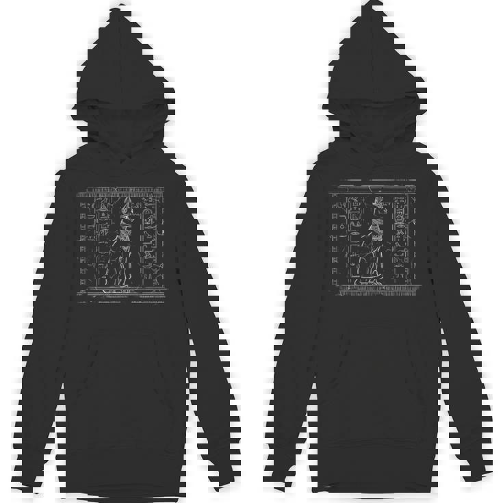 古代エジプト バステト神 バステト 猫 ねこ ネコ エジプト 女神 象形文字 壁 アート メンズ レディース キッズ パーカー