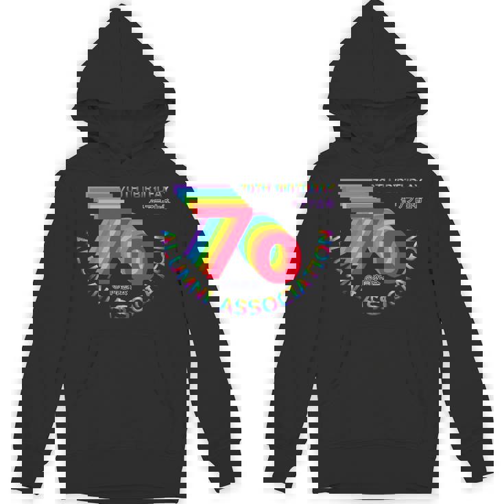 古希 同窓会 70歳 アラ古希 70歳誕生日 古希祝い 長寿 七色 70古希の集まり レインボーカラー 虹色 長袖tシャツ パーカー