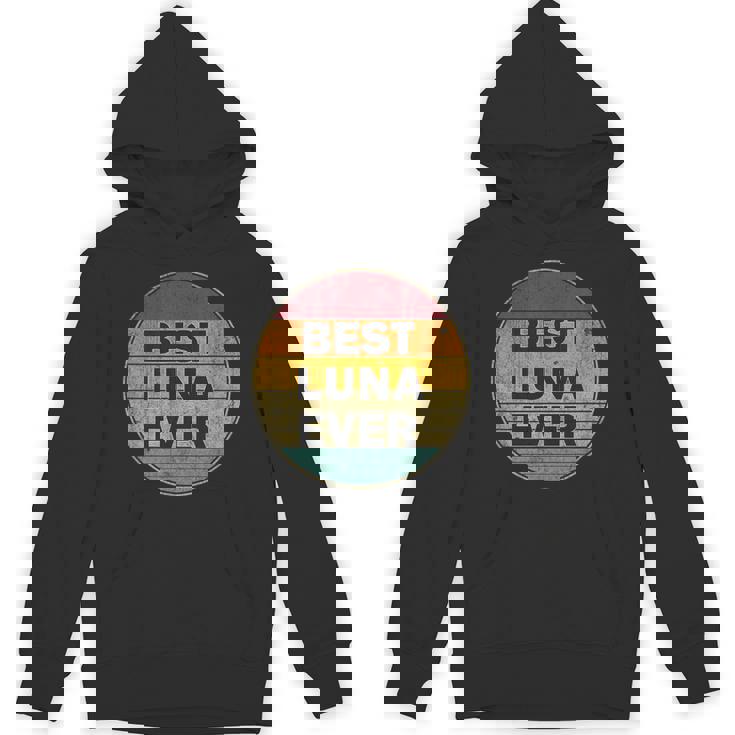 名前入り Luna I Love Luna レトロ ビンテージスタイル パーカー