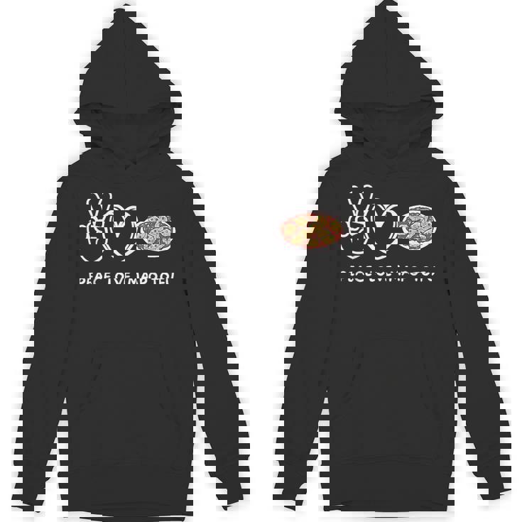 平和 愛 麻婆豆腐 レトロ 麻婆豆腐好き 食べ物好き パーカー