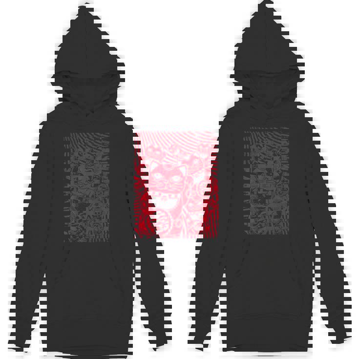 招き猫カワイイラッキーキャット日本のレトロなヴィンテージスタイル パーカー