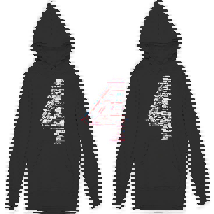 救急車 テーマ 4歳の誕生日 キッズ 男の子 4歳 パーカー