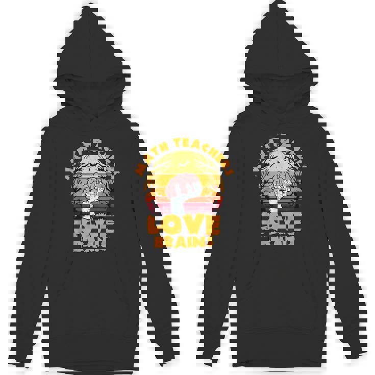 数学教師 Love Brains おもしろハロウィン ゾンビテーマ パーカー