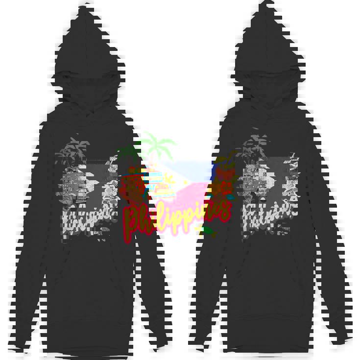 旗のヤシの木のお土産とフィリピンのヴィンテージメガネザル パーカー