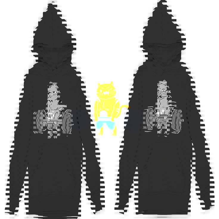 猫 デッドリフト パワーリフティング ウェイトリフティング 猫好き パーカー