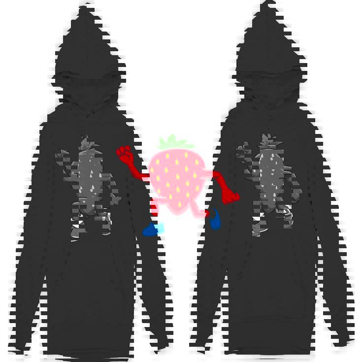 皮肉なイチゴランニングマラソン趣味のランナー パーカー