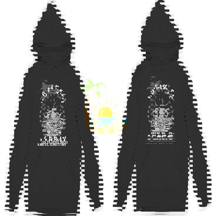 結婚記念日 カップル 結婚17年前 スケルトン パーカー