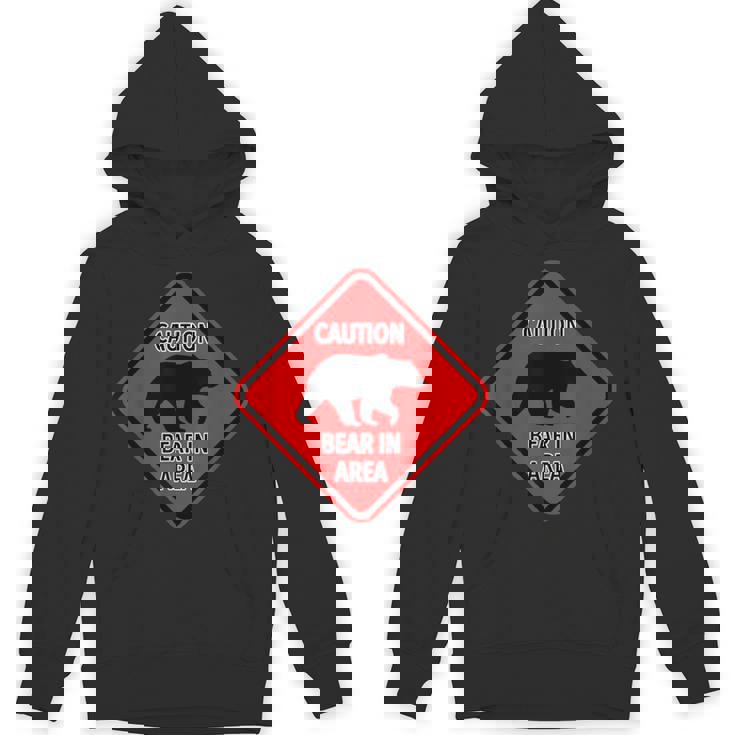 赤い警告標識 クマのエリア標識 パーカー