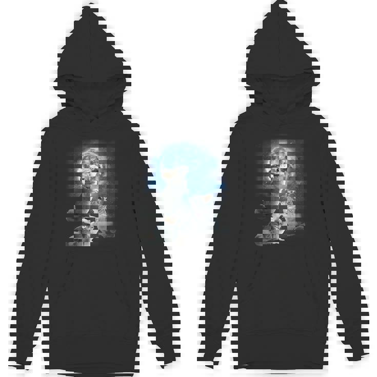 面白いチンチラシャツ 月に吠えるチンチラ パーカー