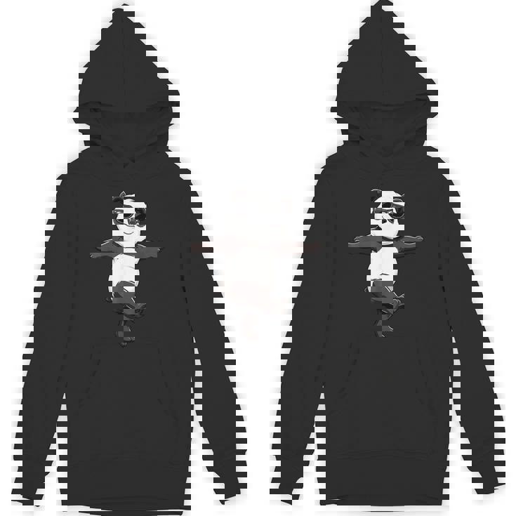 面白いパンダダンシングダンスポーズサングラス パーカー