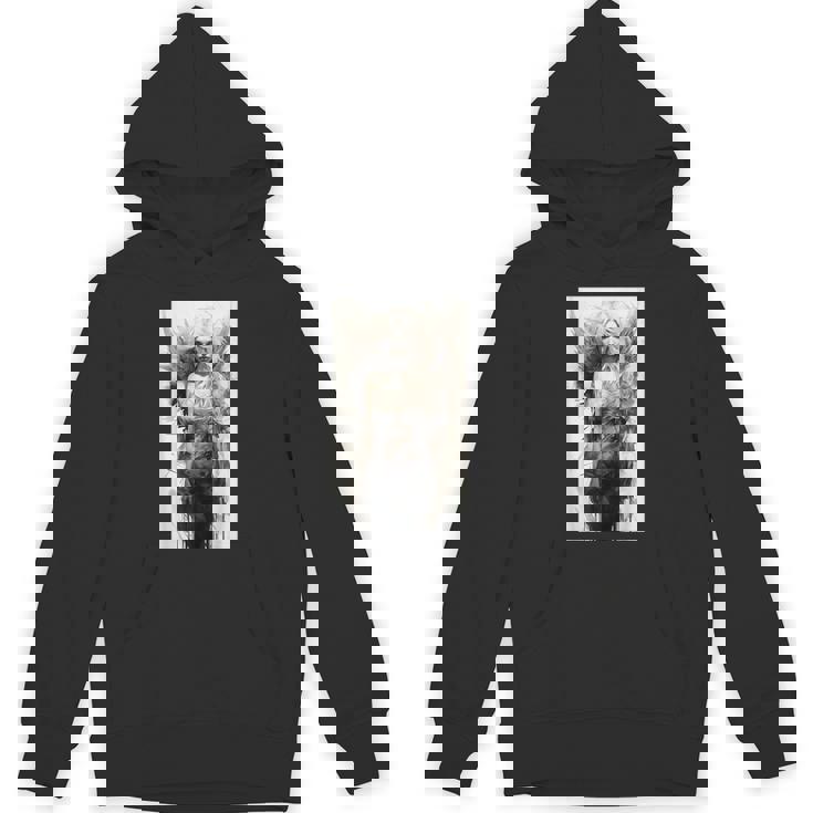 黒と白の天使 クラシックヴィンテージアート パーカー