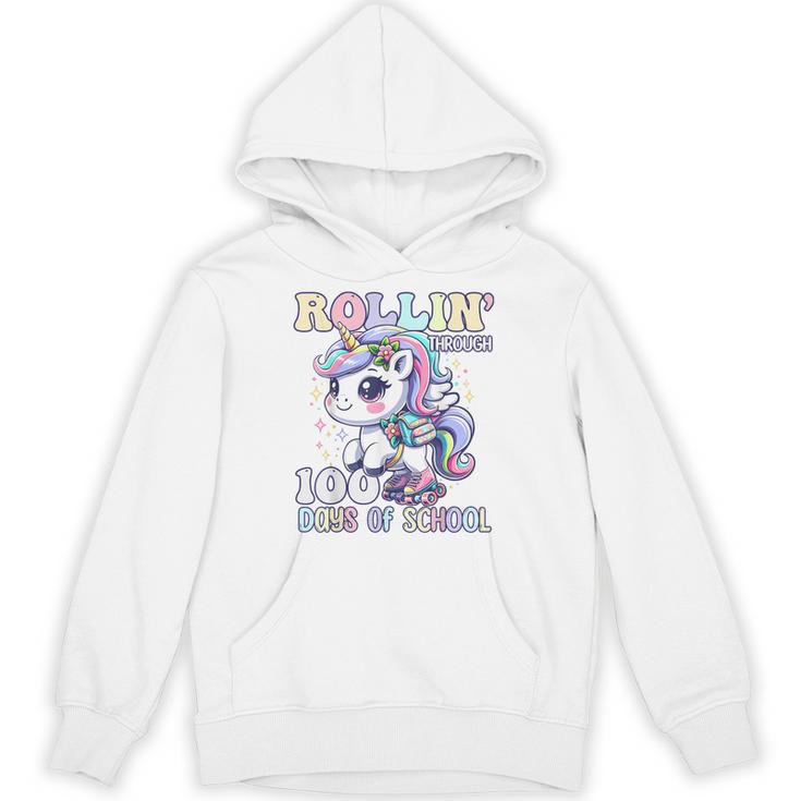 100 Days Of School Girls Teacher 100th Day Unicorn Outfit Unisex Hoodie