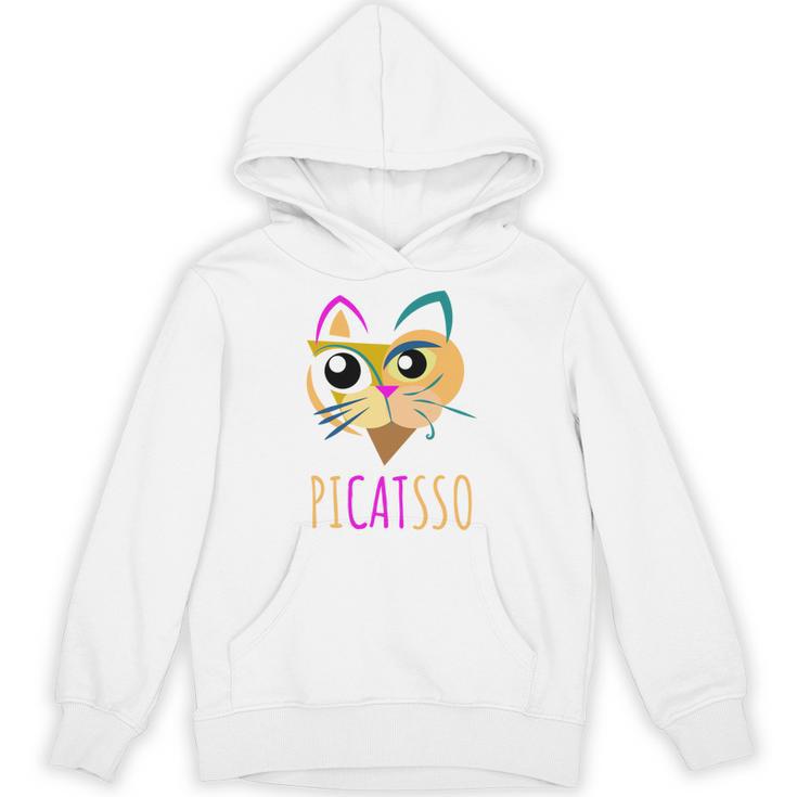 Abstract Cat Art Picatsso Shirt For Art Teachers Unisex Hoodie