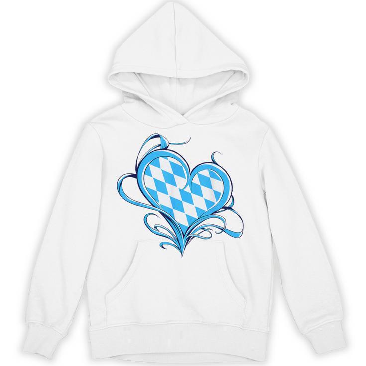 Bavarian Flag As Heart Blue Diamond Bavaria Unisex Hoodie