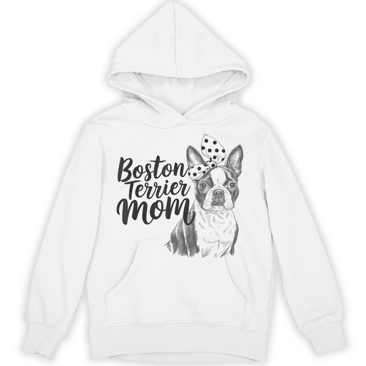 Boston Terrier Dog Bostie Mom Idea For Women Unisex Hoodie