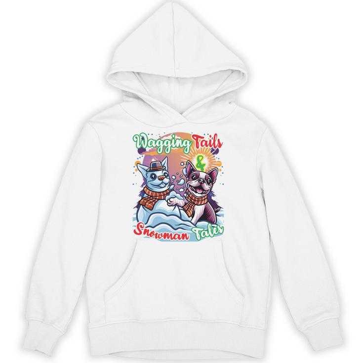 Boston Terrier Dog Christmas Snowman Winter Snow Unisex Hoodie