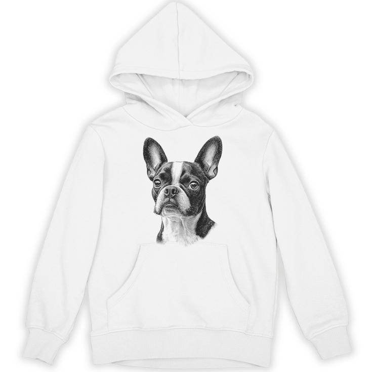 Boston Terrier Dog Motif Pet Illustration Boston Terrier For Men Women Kids Unisex Hoodie
