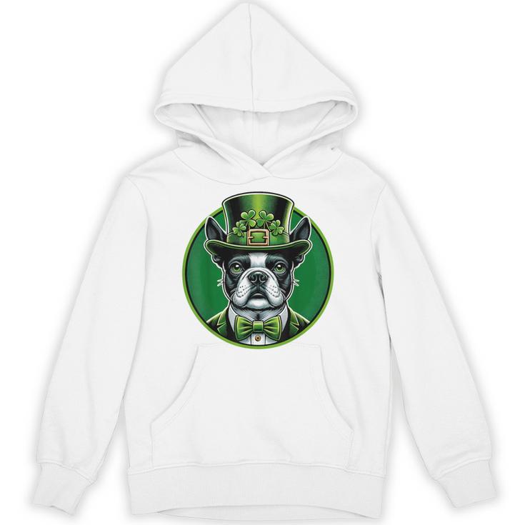 Boston Terrier Dog St Patricks Day Irish Pet Lover Men Women Kids Unisex Hoodie
