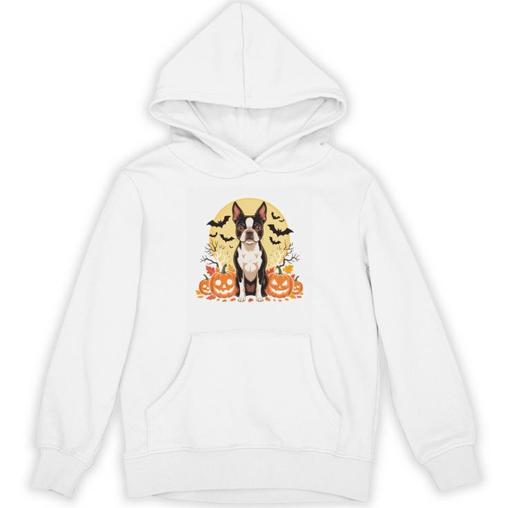 Boston Terrier Halloween Dog Lover Pumpkin Costume Unisex Hoodie