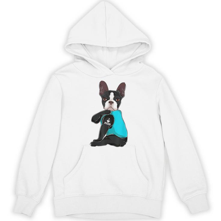 Boston Terrier I Love Mom Apparel Unisex Hoodie
