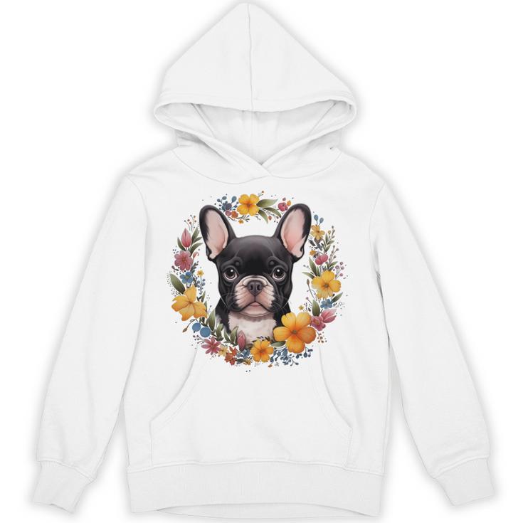 Boston Terrier Mom Floral Bostie Dog Lover Flowers Cute Unisex Hoodie