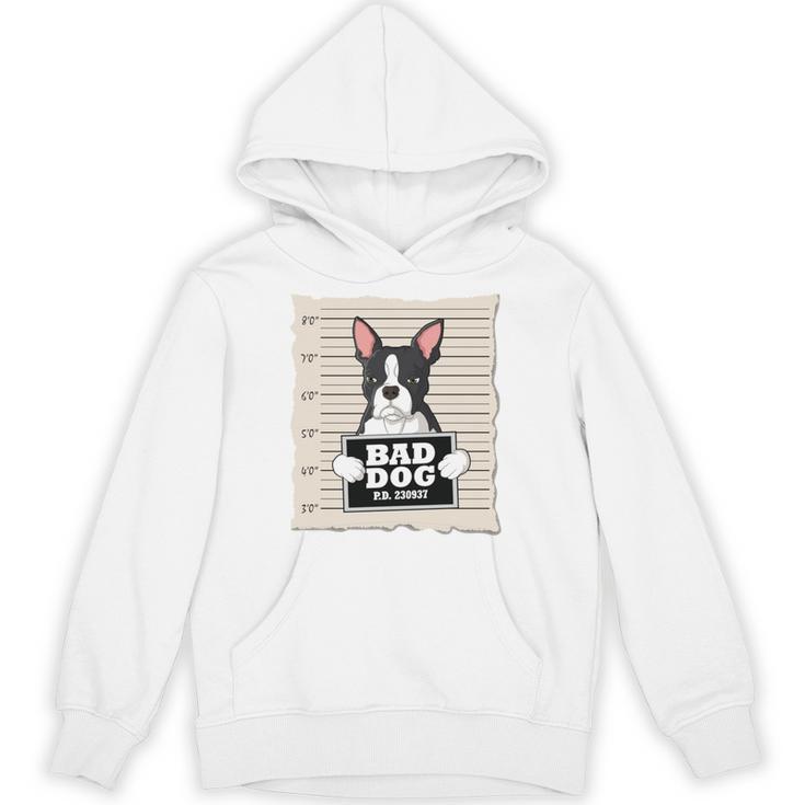 Boston Terrier Mug Shot Guilty Dog Unisex Hoodie