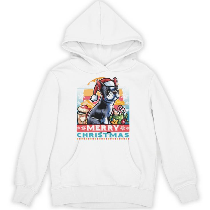 Boston Terrier Santa Claus Coffee Mug Merry Christmas Dogs Unisex Hoodie