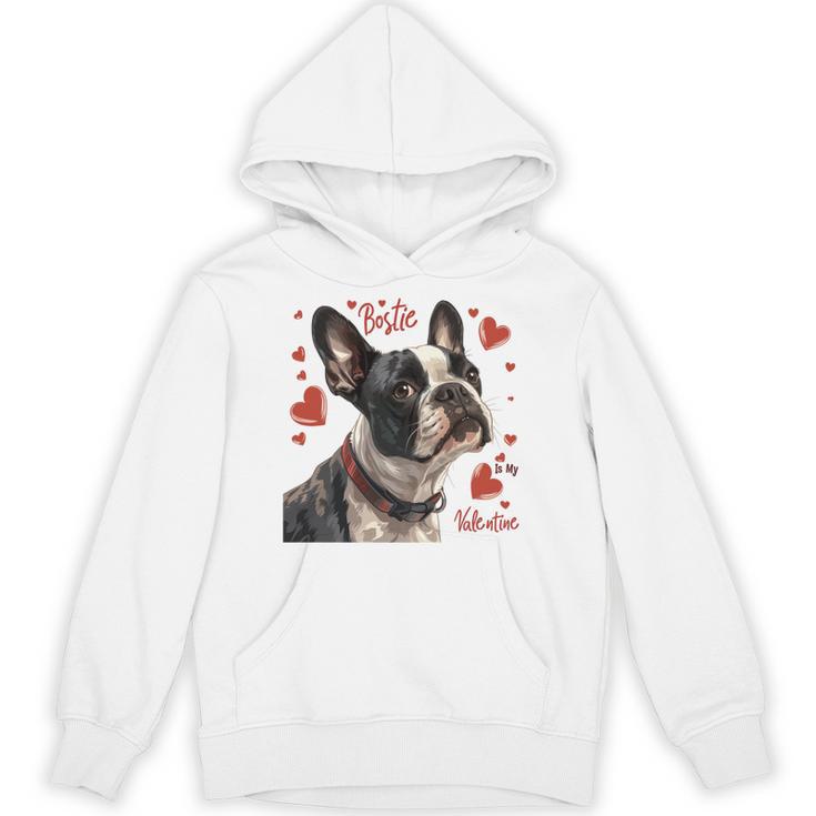 Boston Terrier Is My Valentine Cute Pet Dog Owner Valentine Unisex Hoodie
