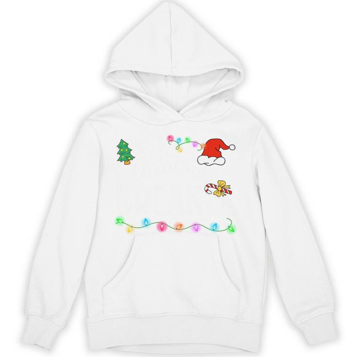 Is It Christmas Break Yet Teacher Xmas Light Santa Hat Unisex Hoodie