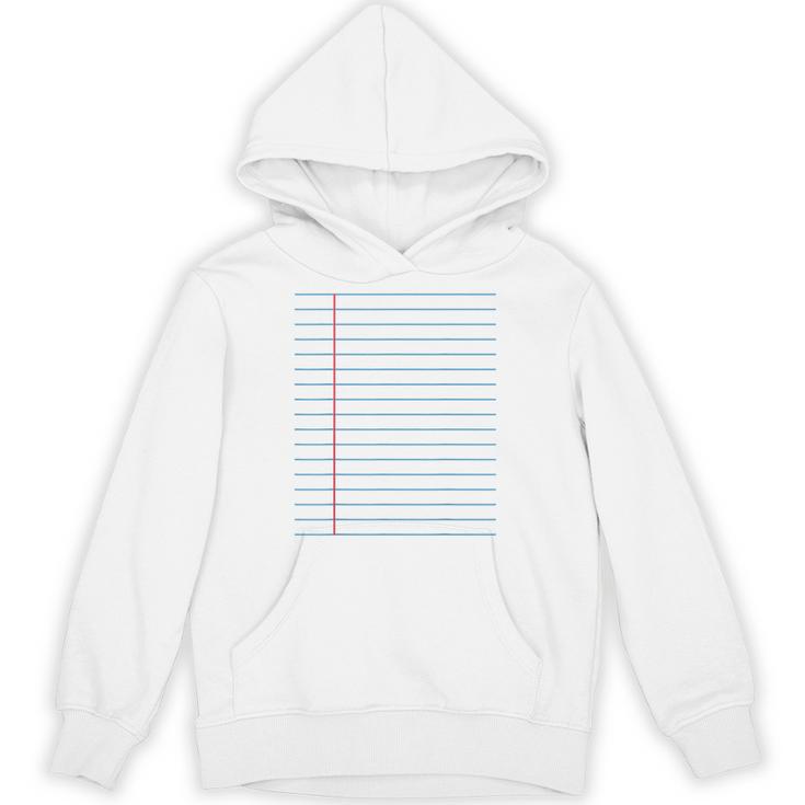 College Ruled Lined Paper Student Teacher Professor Costume Unisex Hoodie