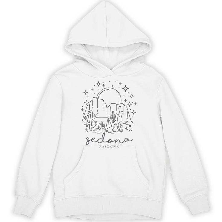 Cool Vintage Cactus Sedona Arizona Camping Souvenir Unisex Hoodie