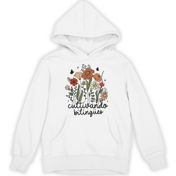 Cultivando Bilingues Dual Language Crew Bilingual Teacher Men Women Girls Kids Unisex Hoodie