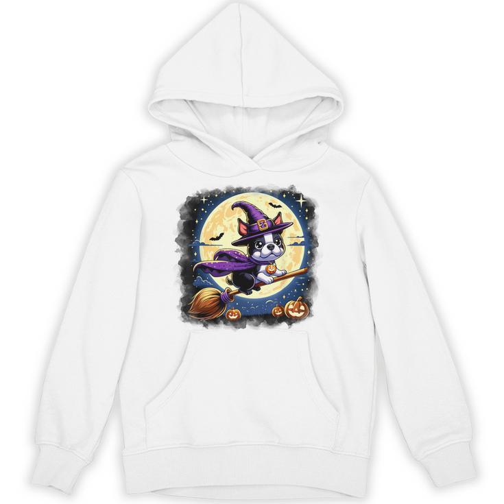Cute Boston Terrier Halloween Costume Dog Lover Women Girls Unisex Hoodie