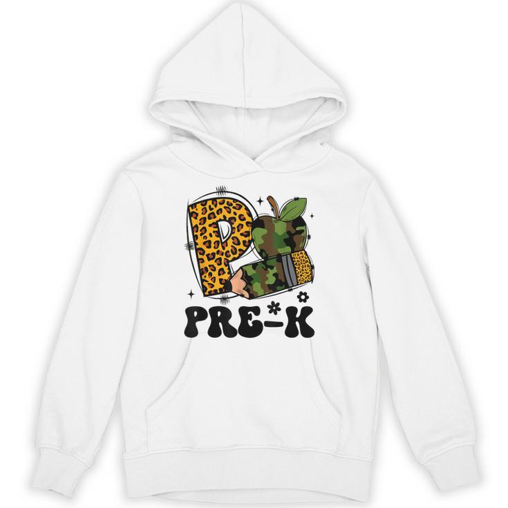 Cute Camo Pre K Back To School Teacher Kid Preschool Unisex Hoodie