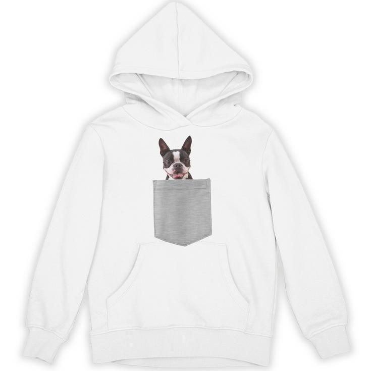 Dog In Your Pocket Boston Terrier For Men Women Girls Kids Unisex Hoodie