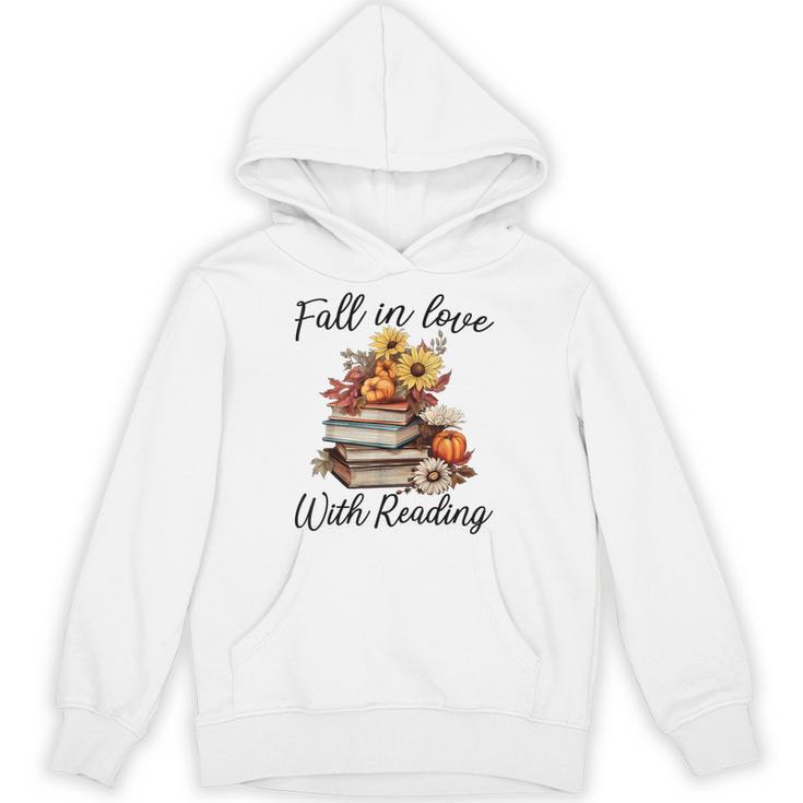 Fall In Love With Reading Book Autumn Teachers Pumpkins Unisex Hoodie