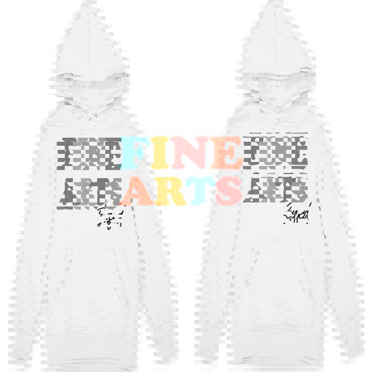 Fine Arts Squad Teacher Team Boho Back To School Unisex Hoodie