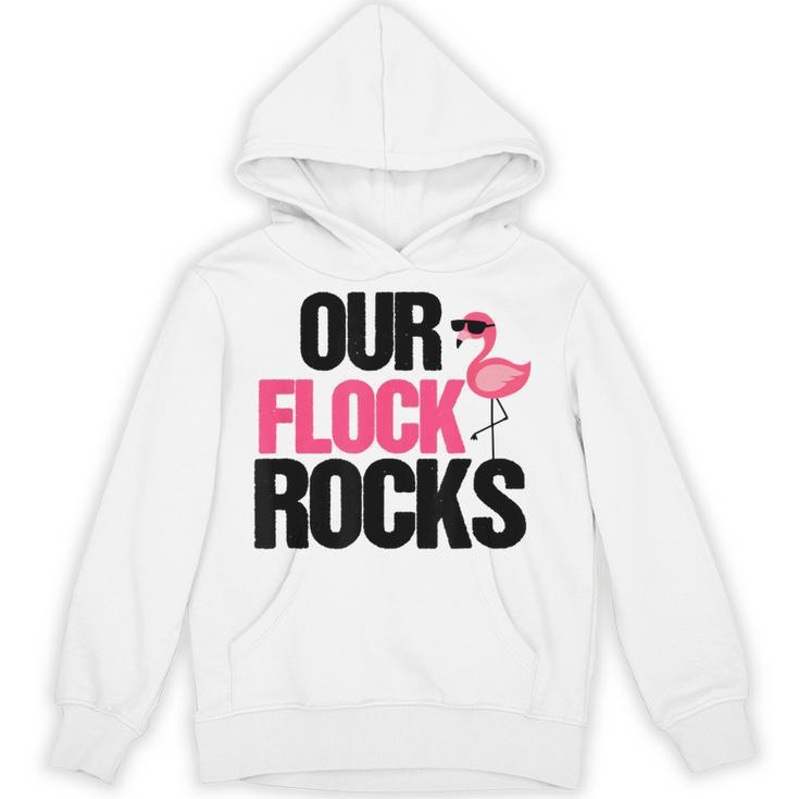 Our Flock Rocks Flamingo Mother's Day Teacher Unisex Hoodie