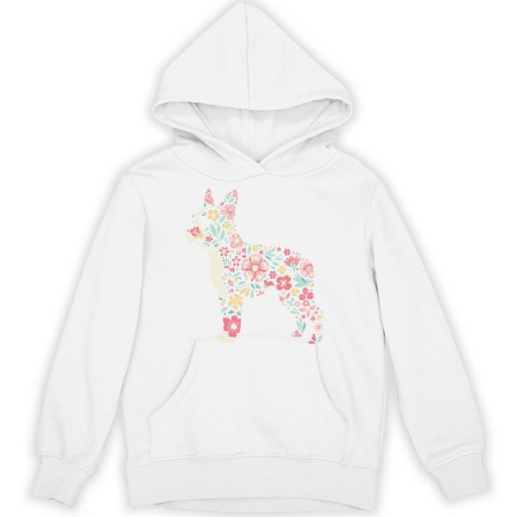 Floral FLower Boston Terrier Mom Grandma Unisex Hoodie