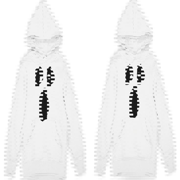 Ghost Silly Face Spooky Halloween Ghoul Face Easy Costume Hoodie