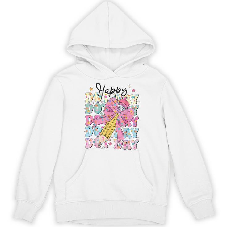 Happy Dot Day 2025 Coquette Bow Teachers Kids Boys Girls Unisex Hoodie