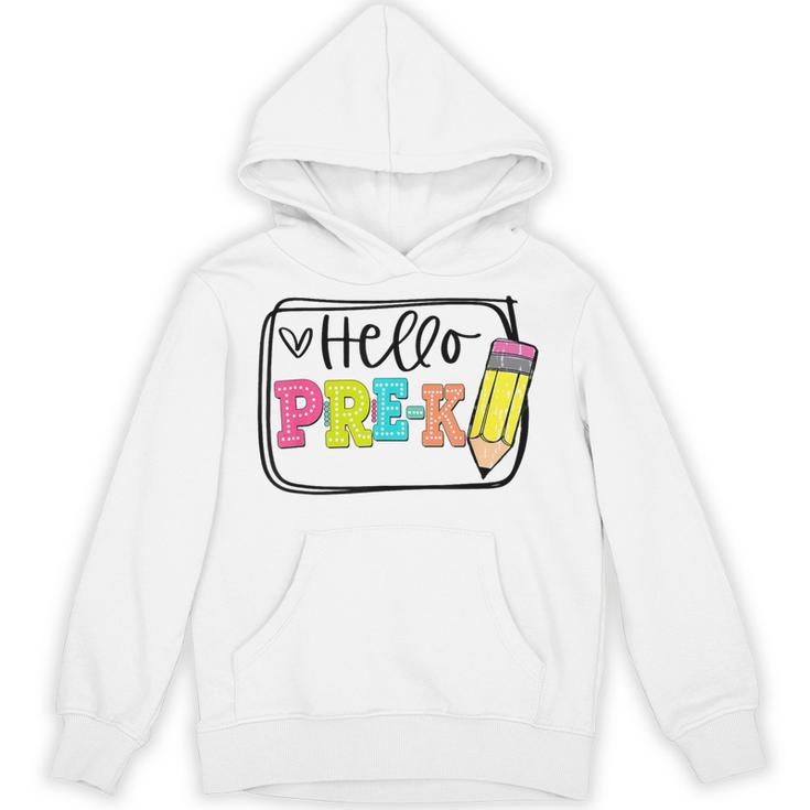 Hello Pre-K Team Preschool Teacher Kids Back To School Unisex Hoodie