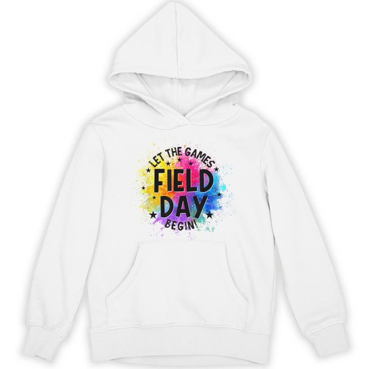 Let The Games Begin Field Day Fun Day Teachers Boys Girls Unisex Hoodie