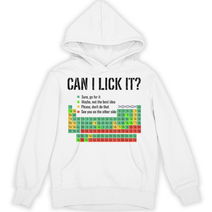 Can I Lick It Periodic Table Chart Science Teacher Unisex Hoodie
