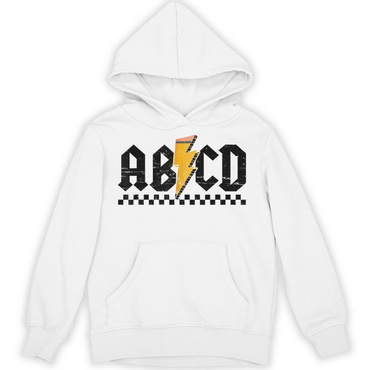 Lightning Pencil Rock'n Roll ABCD Teacher Back To School Kid Unisex Hoodie