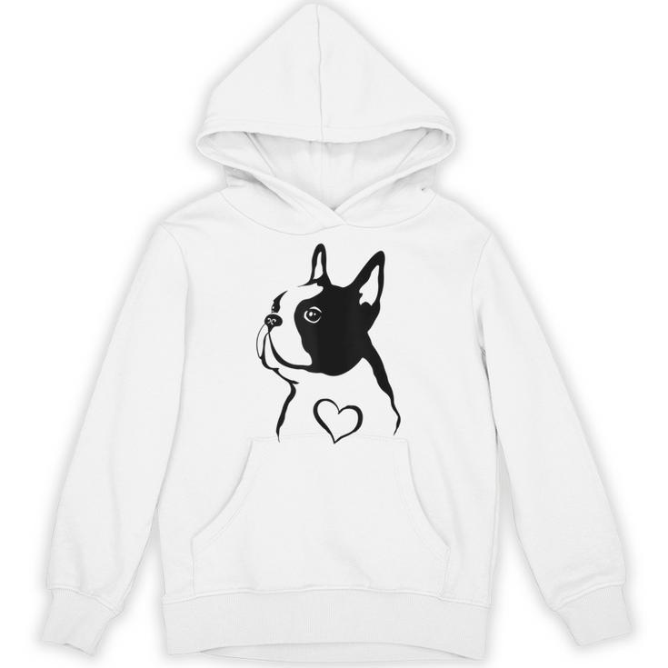 I Love My Boston Terrier Dog With Heart Unisex Hoodie