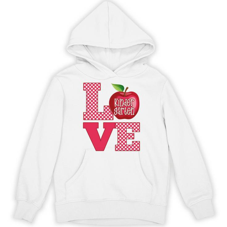 Love Kindergarten Cute Apple School Teacher Unisex Hoodie
