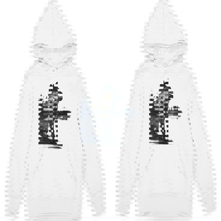 Nature Mountains Adventure Wolf Outdoor Wildlife Forest Hoodie