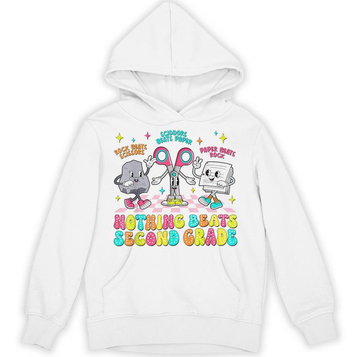 Nothing Beats 2nd Second Grade Back To School Teacher Kids Unisex Hoodie